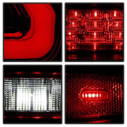Xtune 9052040 Tail Light Assembly Black Housing Red LED Brake Light Single