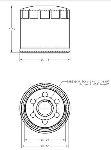 Sierra Marine 18-7897 Marine Series MARINE OIL FILTER