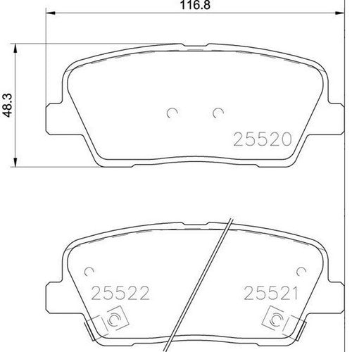 Brembo Rear Ceramic Brake Pads Fits 2018-2023 Kia Stinger 4 Pc Brakes P30104