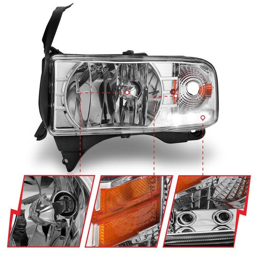 ANZO USA 111206 Crystal HEADLIGHT ASSEMBLY