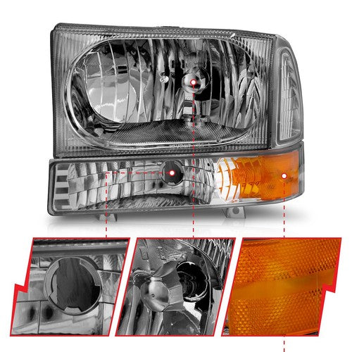ANZO USA 111081 Crystal Clear HEADLIGHT ASSEMBLY