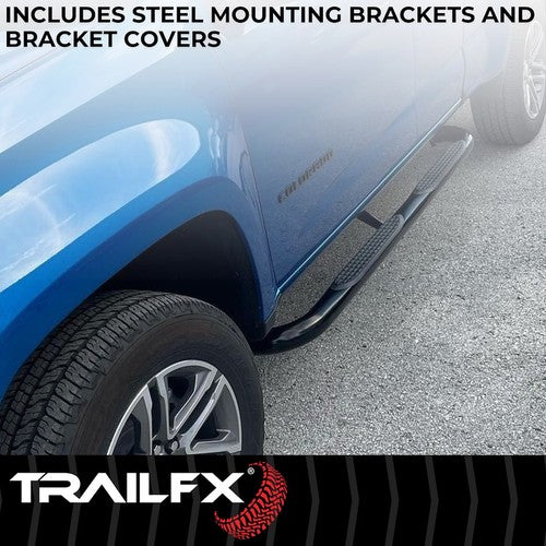 TrailFX A0063T TFX Round Tube Side Steps NERF BAR ROUND 3"