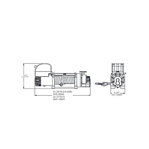 Superwinch 1595201 9500 lbs. Vehicle Recovery Winch