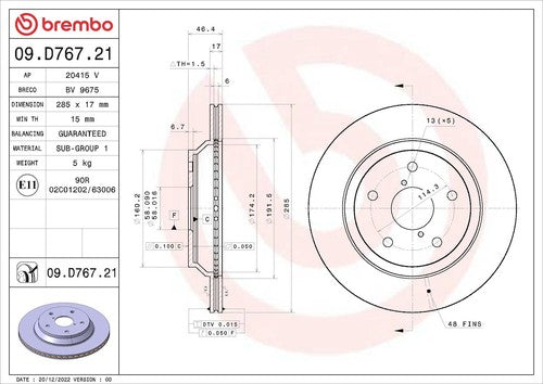 Brembo 09D76721C02 Prime DISC BRAKE KIT