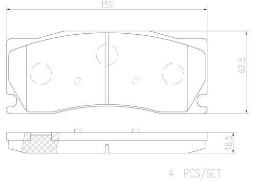Brembo Front Ceramic Brake Pads Fits 2008-2009 Jaguar XKR Alcon Brakes P36023N