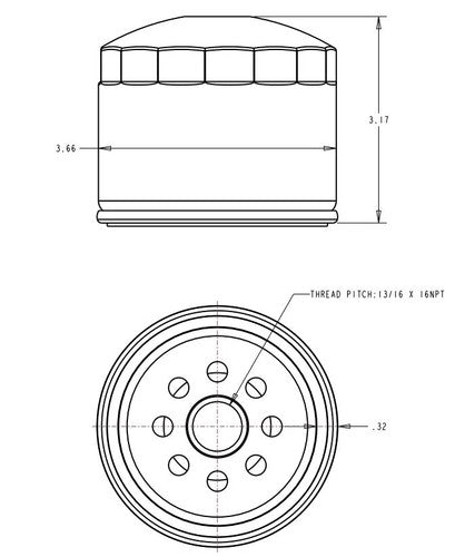 Sierra Marine 18-7824-2 Marine Series MARINE OIL FILTER