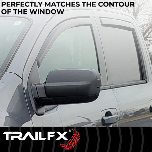 TrailFX 4977IC TFX 4-PC Window Vents RAINGUARDS