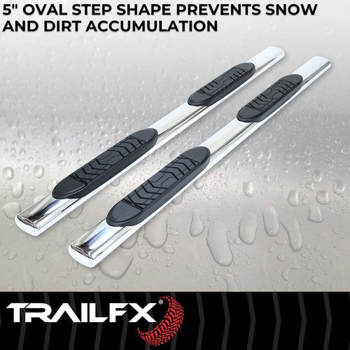 TrailFX A7087S TFX 5" Oval Straight Side Bars NERF BAR OVAL 5"