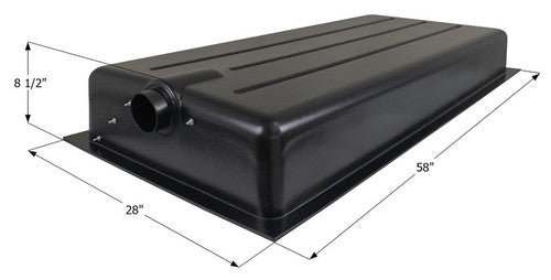 Icon 12378 Waste Holding Tank HT176B-ED 43Gal Capacity 58in L x 28in W x 8.5in