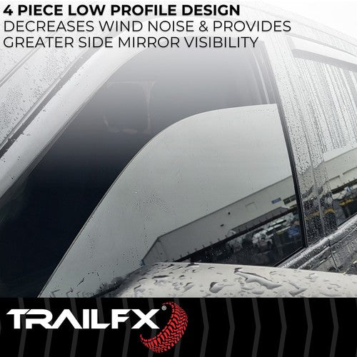 TrailFX 4811IC TFX 4-PC Window Vents RAINGUARDS