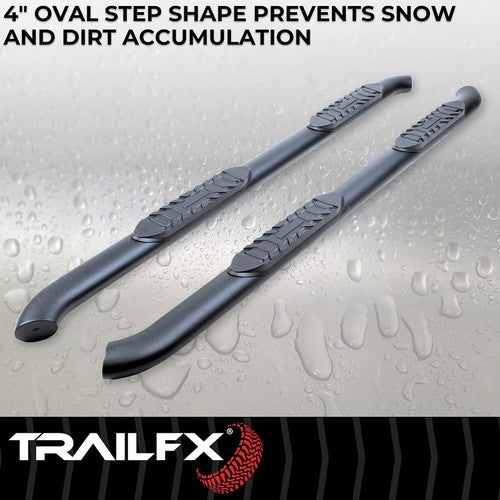 TrailFX A1006B TFX 4" Oval Tube Side Steps NERF BAR OVAL 4"