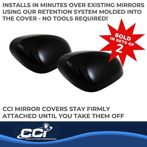 Coast To Coast MC67555BLK Exterior Mirror Cover Top Half Cover Set Of 2