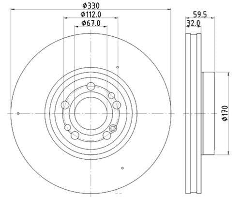 Hella 355132331 Pagid DISC BRAKE KIT