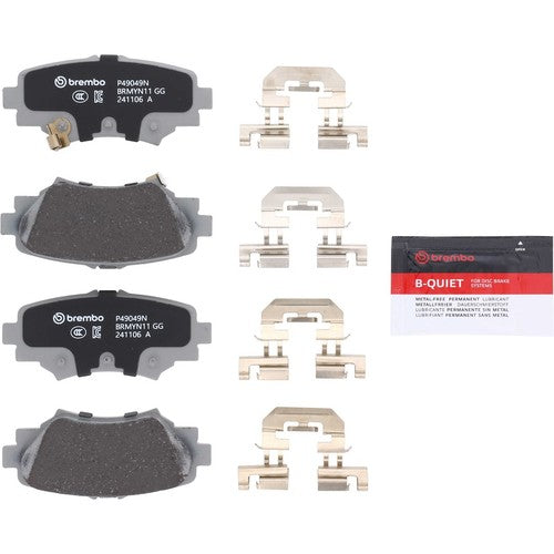 Brembo Rear Ceramic Brake Pads Fits 2014-2016 Mazda 3 Brakes 4 Piece P49049N