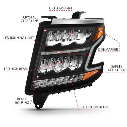 ANZO USA 111478 Crystal HEADLIGHT ASSEMBLY