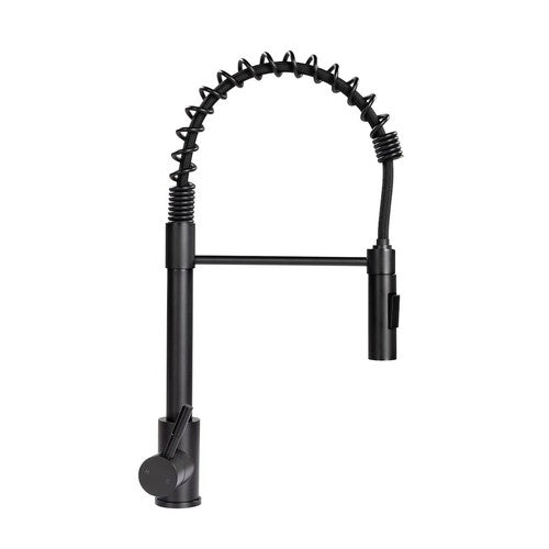 Lippert Components 2021090598 Faucet Coil-Spring Pull Down Spout Black Matte