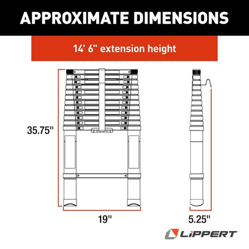 Lippert Components 2021126697 On-The-Go EXTERIOR LADDERS & CARRIERS RV