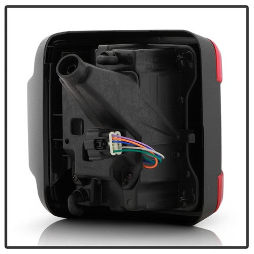 Xtune 9052040 Tail Light Assembly Black Housing Red LED Brake Light Single
