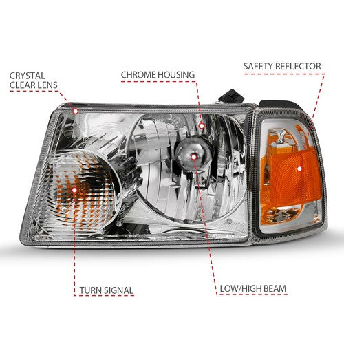 ANZO USA 111484  HEADLIGHT ASSEMBLY