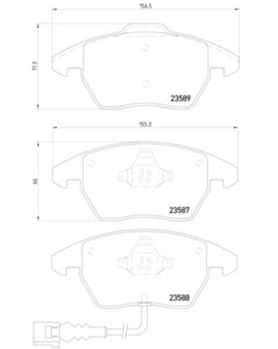 Hella Front Low Metallic Brake Pads Fits 2006?2018 Volkswagen Jetta 2 Pc Brakes