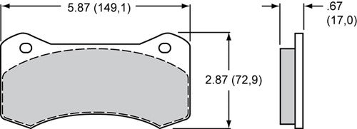 Wilwood Brakes 150-9488K Smartpad BP-10 BRAKE PADS