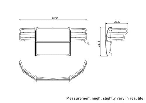 Black Horse Offroad 17FP32MA  GRILL GUARD