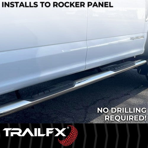 TrailFX A1002S TFX 4" Oval Tube Side Steps NERF BAR OVAL 4"