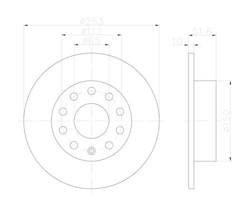 Hella 355122612  BRAKE ROTORS