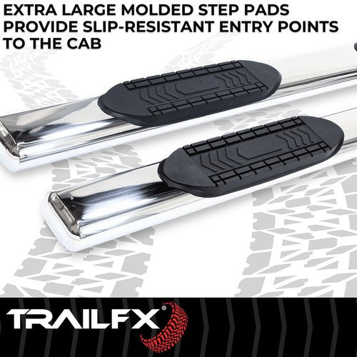 TrailFX A8221S TFX 6" Oval Straight Side Bars NERF BAR OVAL 6"