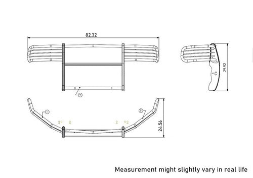 Black Horse Offroad 17DG105MA-PLFB  GRILL GUARD