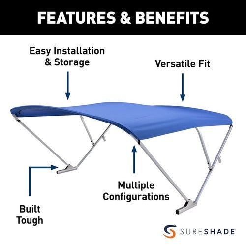 Taylor Made 2020000302 SureShade BOAT BIMINI TOP