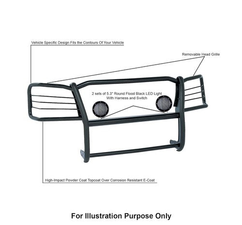 Black Horse Offroad 17GS10MA-PLFB  GRILL GUARD