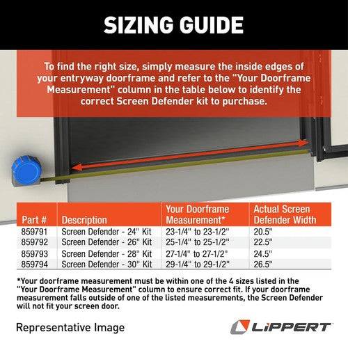 Lippert Components 859791 Screen Defender AWNING-ACCESSORIES RV