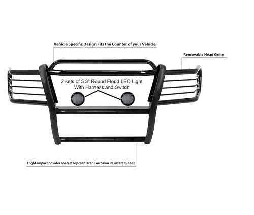Black Horse Offroad 17EB26MA-PLFB  GRILL GUARD