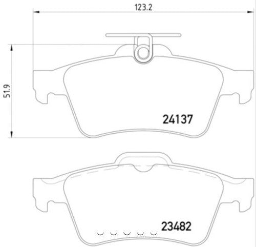 Hella Rear Low Metallic Brake Pads Fits 2012?2018 Ford Focus 2 Piece 355011731