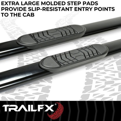 TrailFX A7029B TFX 5" Oval Straight Side Bars NERF BAR OVAL 5"