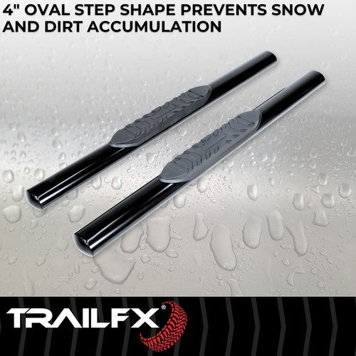 TrailFX A1535B TFX 4" Oval Tube Side Steps NERF BAR OVAL 4"