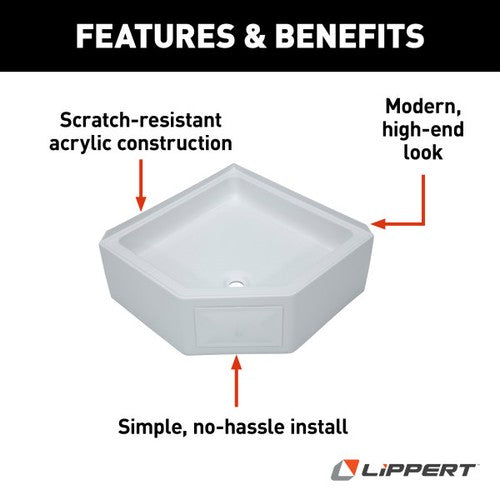 Lippert Components 325246 Better Bath BATHTUBS SHOWERS & SINKS RV