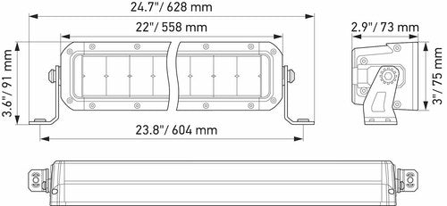 Hella 358197401 Black Magic Tough LIGHT BAR