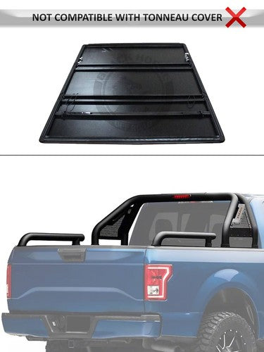 Black Horse Offroad GLRB-03B-PLB  Truck Bed Bar