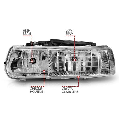 ANZO USA 111011 Crystal Clear HEADLIGHT ASSEMBLY