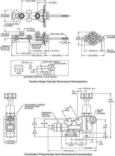 Wilwood Brakes 261-15493-BK  BRAKE MASTER CYLINDER