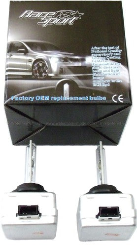 Race Sport Lighting D1-6K-SB-RB Factory Series HEADLIGHT BULB DISPLAY