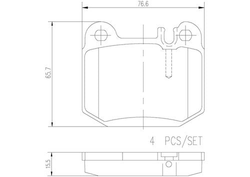 Brembo Rear Ceramic Brake Pads Fits 2002-2005 Mercedes-Benz ML500 4 Pc P50043N