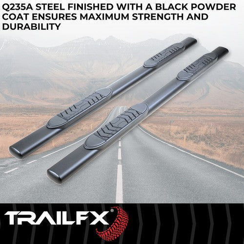 TrailFX A7099B TFX 5" Oval Straight Side Bars NERF BAR OVAL 5"