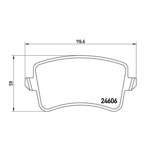 Brembo Rear Low Metallic Brake Pads Fits 2009-2017 Audi Q5 Brakes 4 Piece P85100