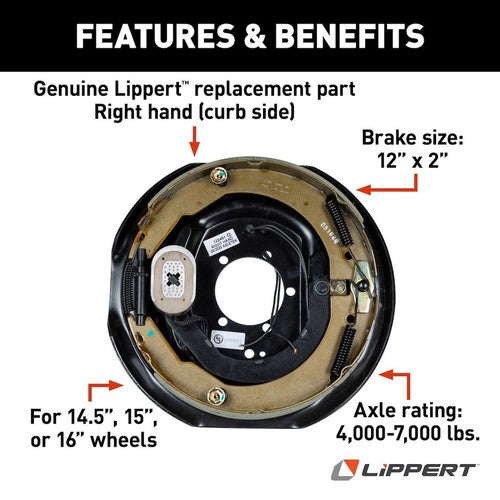 Lippert Components 298276  TRAILER BRAKE ASSEMBLY