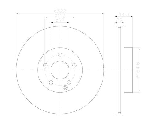 Hella 355122952  BRAKE ROTORS