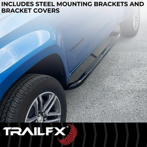 TrailFX A0056T TFX Round Tube Side Steps NERF BAR ROUND 3"