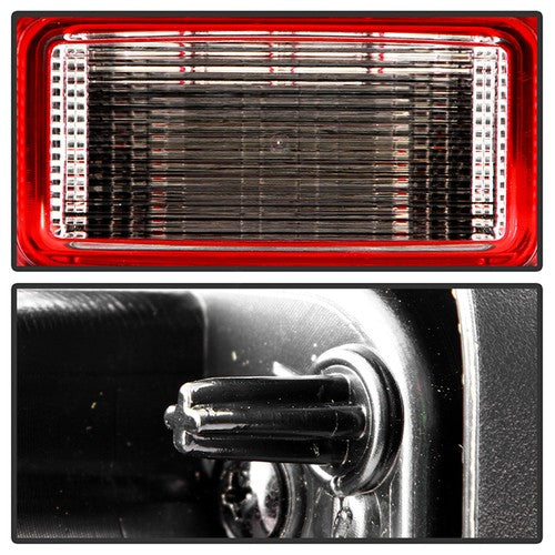 Xtune 9052040 Tail Light Assembly Black Housing Red LED Brake Light Single